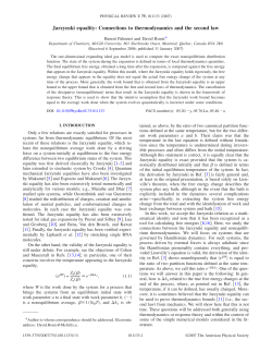 Jarzynski equality: Connections to thermodynamics and the second
