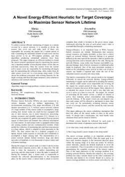 A Novel Energy-Efficient Heuristic for Target Coverage to Maximize