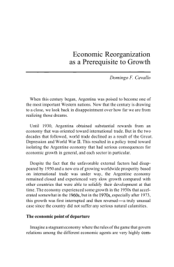 Economic Reorganization as a Prerequisite to Growth