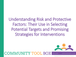 Understanding Risk and Protective Factors