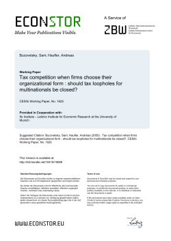 Tax competition when firms choose their organizational