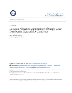 Location-Allocation Optimization of Supply Chain Distribution