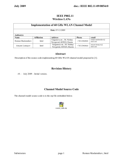 1 Channel Model Code Description