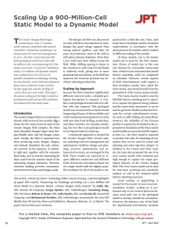 Scaling Up a 900-Million-Cell Static Model to a Dynamic Model