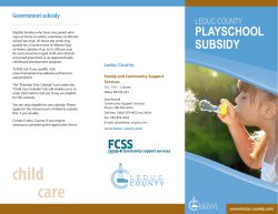 Playschool Subsidy brochure