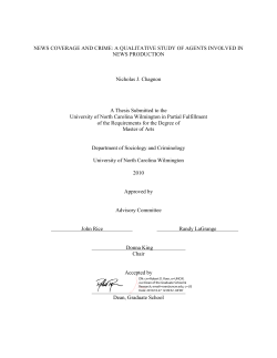 NEWS COVERAGE AND CRIME - University of North Carolina