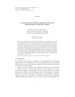 A MULTI-AGENT SYSTEM ARCHITECTURE FOR DISTRIBUTED