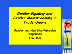 basic gender aen actrav - ITC-ILO