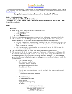 Prepositional Phrases