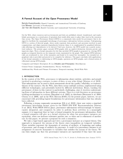 AA Formal Account of the Open Provenance Model
