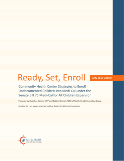 Ready, Set, Enroll - Health Center Partners of Southern California