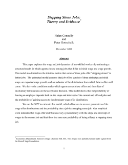 Stepping Stone Jobs: Theory and Evidence