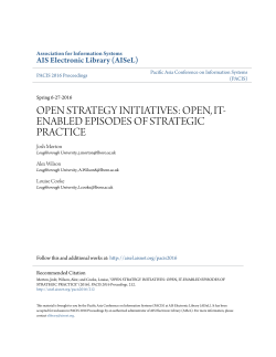 open strategy initiatives: open, it-enabled