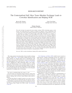 How Team–Member Exchange Leads to Coworker