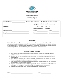 Berlin Youth Soccer – Coach form