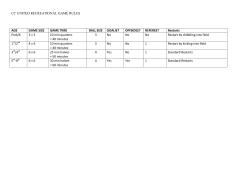 CC UNITED RECREATIONAL GAME RULES