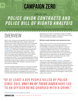 police union contracts and police bill of rights analysis