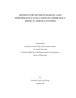 models for decision-making and performance evaluation in