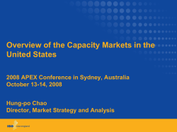 Forward Capacity Market - Association of Power Exchanges