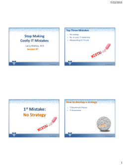 Stop making IT mistakes