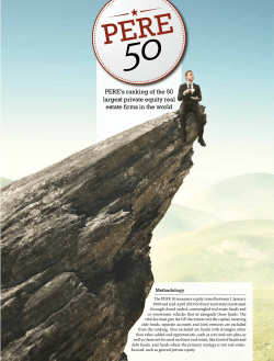 PERE`s ranking of the 50 largest private equity real estate firms in