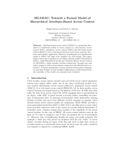 HGABAC: Towards a Formal Model of Hierarchical Attribute