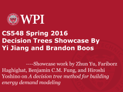 CS548 Spring 2016 Decision Trees Showcase By Yi Jiang and