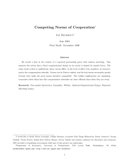 Competing Norms of Cooperation