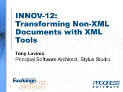 INNOV-12: Transforming Non-XML Documents with