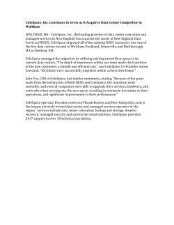 ColoSpace, Inc. Continues to Grow as it Acquires Data Center