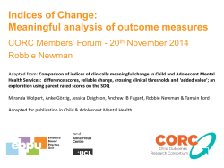 Indices of Change: Meaningful analysis of outcome measures