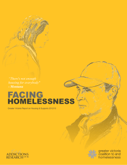 facing - Greater Victoria Coalition to End Homelessness