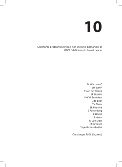 M Warmoes* SW Lam* P van der Groep JE Jaspers - VU-dare