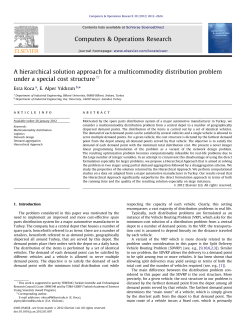 A hierarchical solution approach for a multicommodity distribution