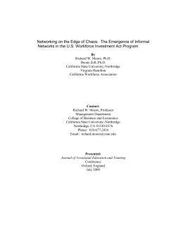 Networking on the Edge of Chaos - California State University