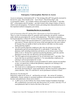 Emergency Contraception: Barriers to Access
