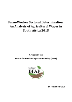 Farm-Worker Sectoral Determination: An Analysis of