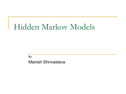 Hidden Markov Models