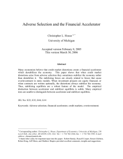Adverse Selection and the Financial Accelerator