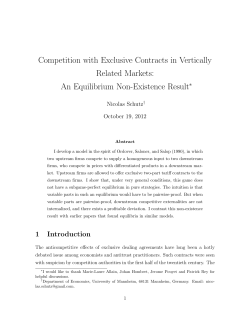 Competition with Exclusive Contracts in Vertically
