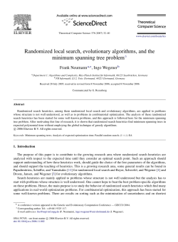 Randomized local search, evolutionary algorithms, and the