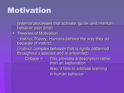 Motivation - TSD Education