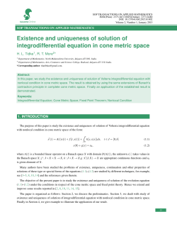 Existence and uniqueness of solution of integrodifferential equation