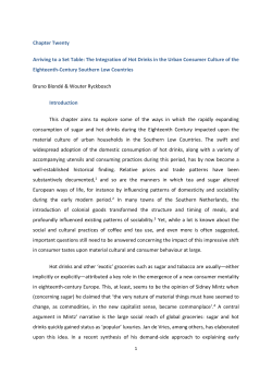 Sugar, coffee and tea and material culture