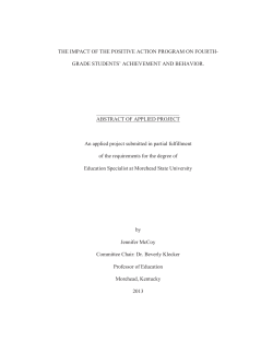 The Impact of the Positive Action Program on Fourth