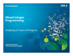 Mixed Integer Programming