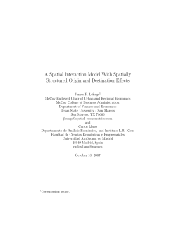 A Spatial Interaction Model With Spatially Structured Origin and