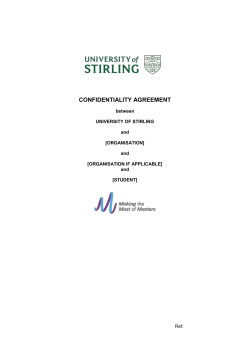 confidentiality agreement