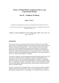 Theory of Model-Based Geophysical Survey and Experimental