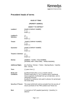 Precedent heads of terms